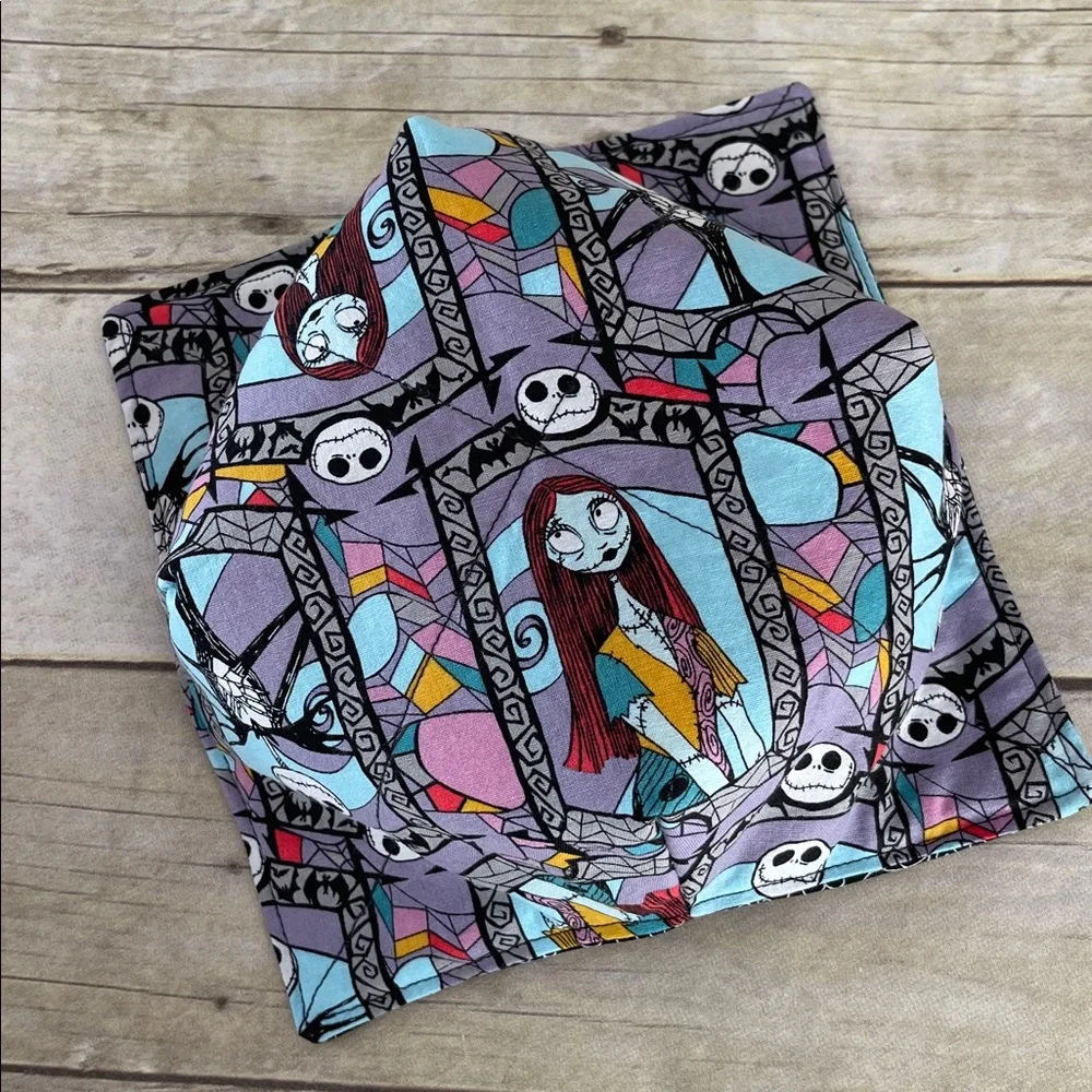 Microwave Bowl Cozy Halloween Fun Reversible All Cotton Jack & Sally